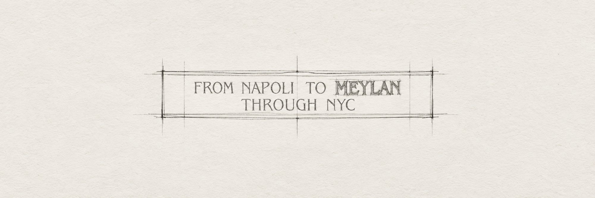 From Napoli to Meylan through NYC – lettering sketch, Italian Queen branding by Jon Filin