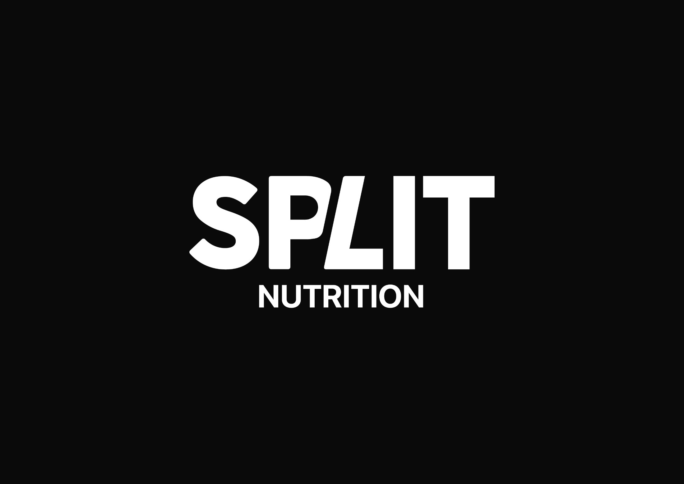 Split Nutrition logo in white on black, Jon Filin